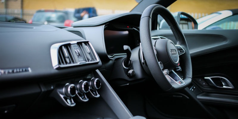 The interior of a car