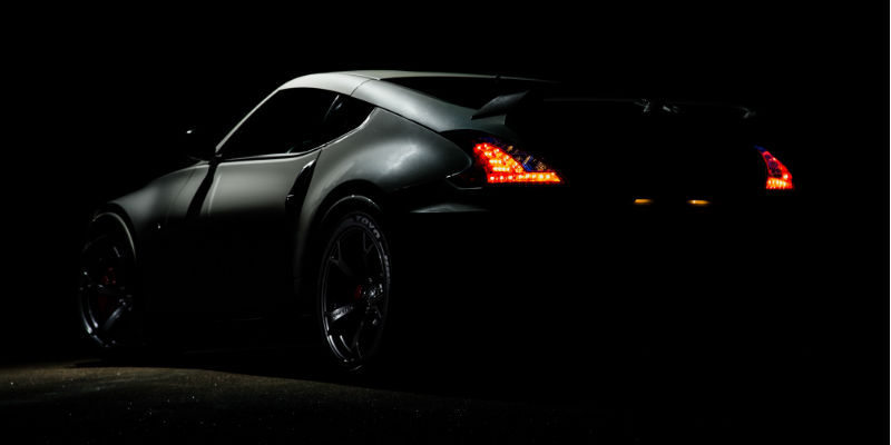 A vehicle photographed in shadows